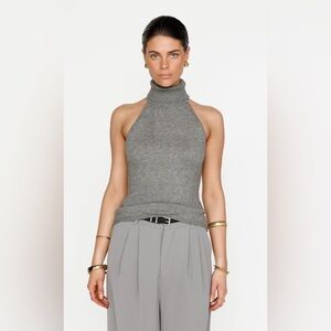 Charcoal Grey Knit Ninette Turtleneck Top